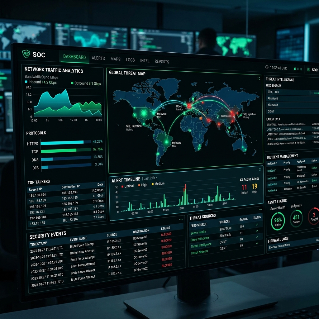 Enterprise SOC Threat Monitoring & SIEM